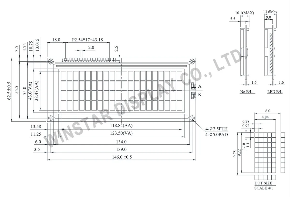 WH2004L1-TMI-EW# - Alphanumerisches LCD-Display von Winstar – Bild 3